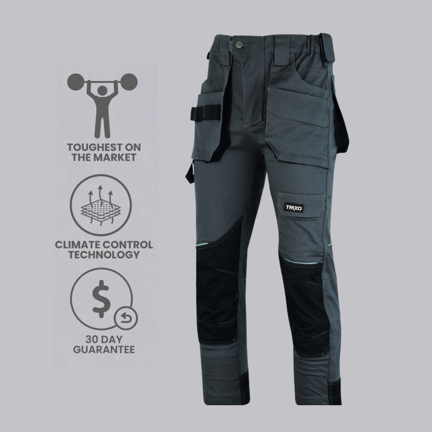 TRIXO™ Ultra-Stretch Pro Work Cargo Trousers