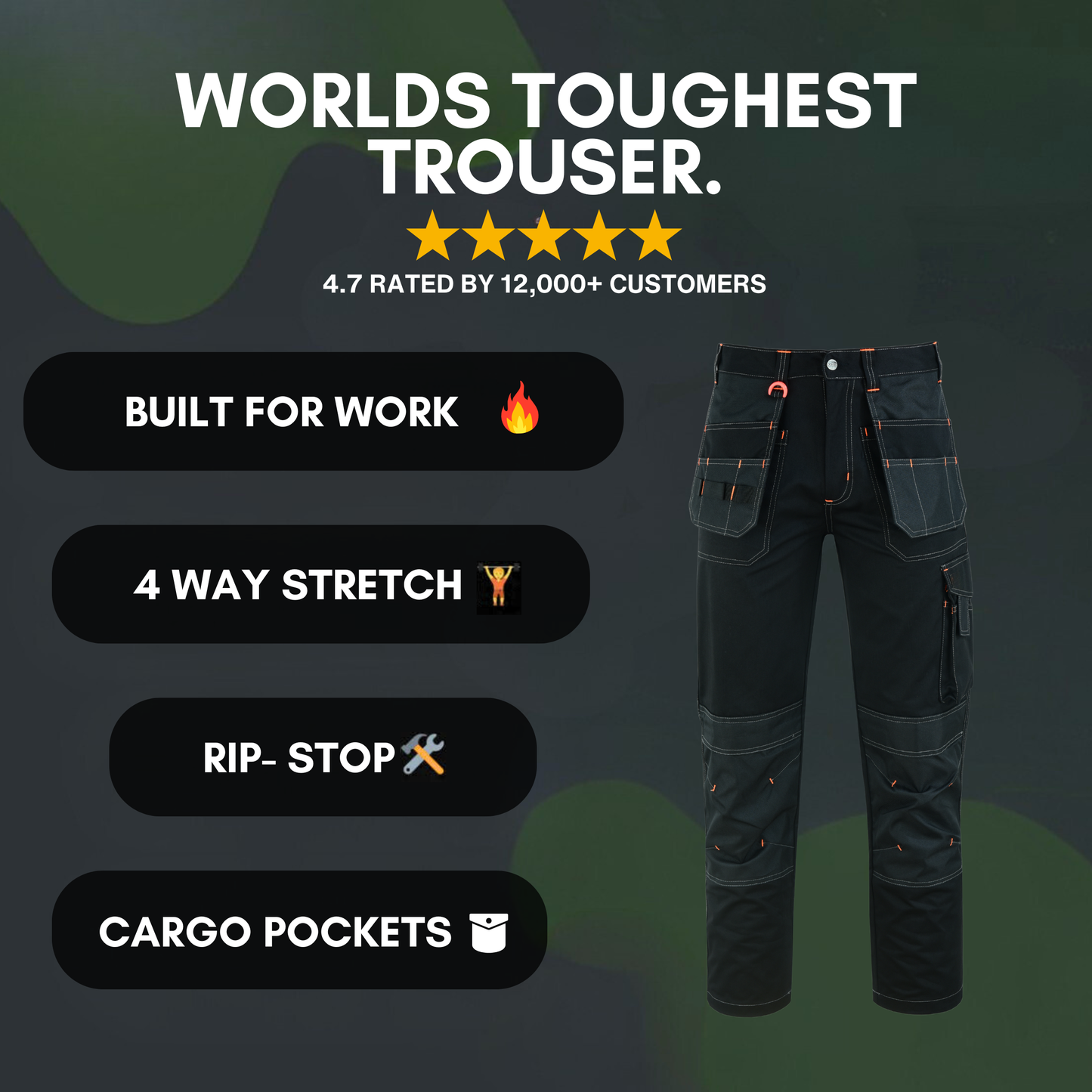 TRIXO™ Ultra-Stretch Pro Work Cargo Trousers
