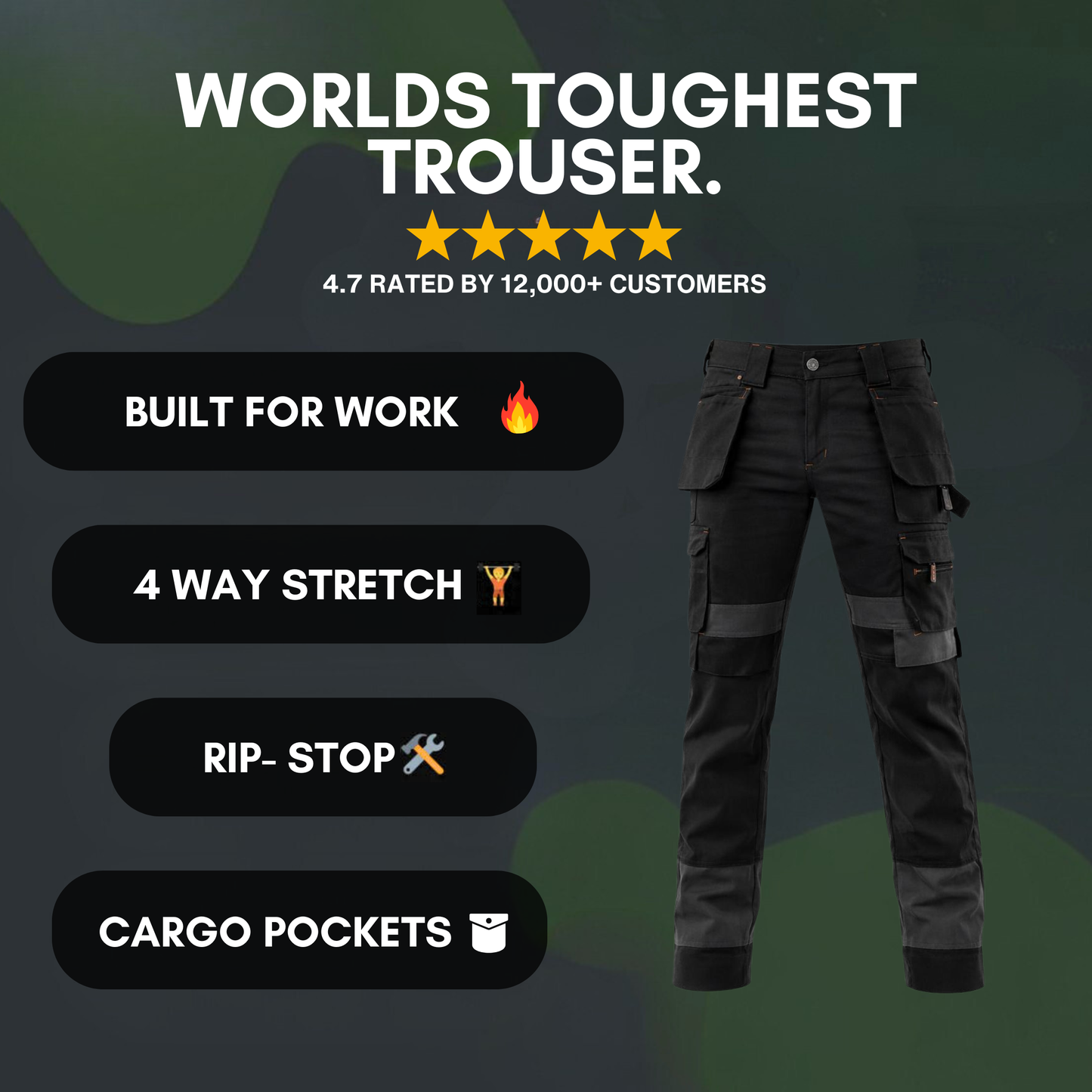 TRIXO™ Ultra-Stretch Pro Work Cargo Trousers