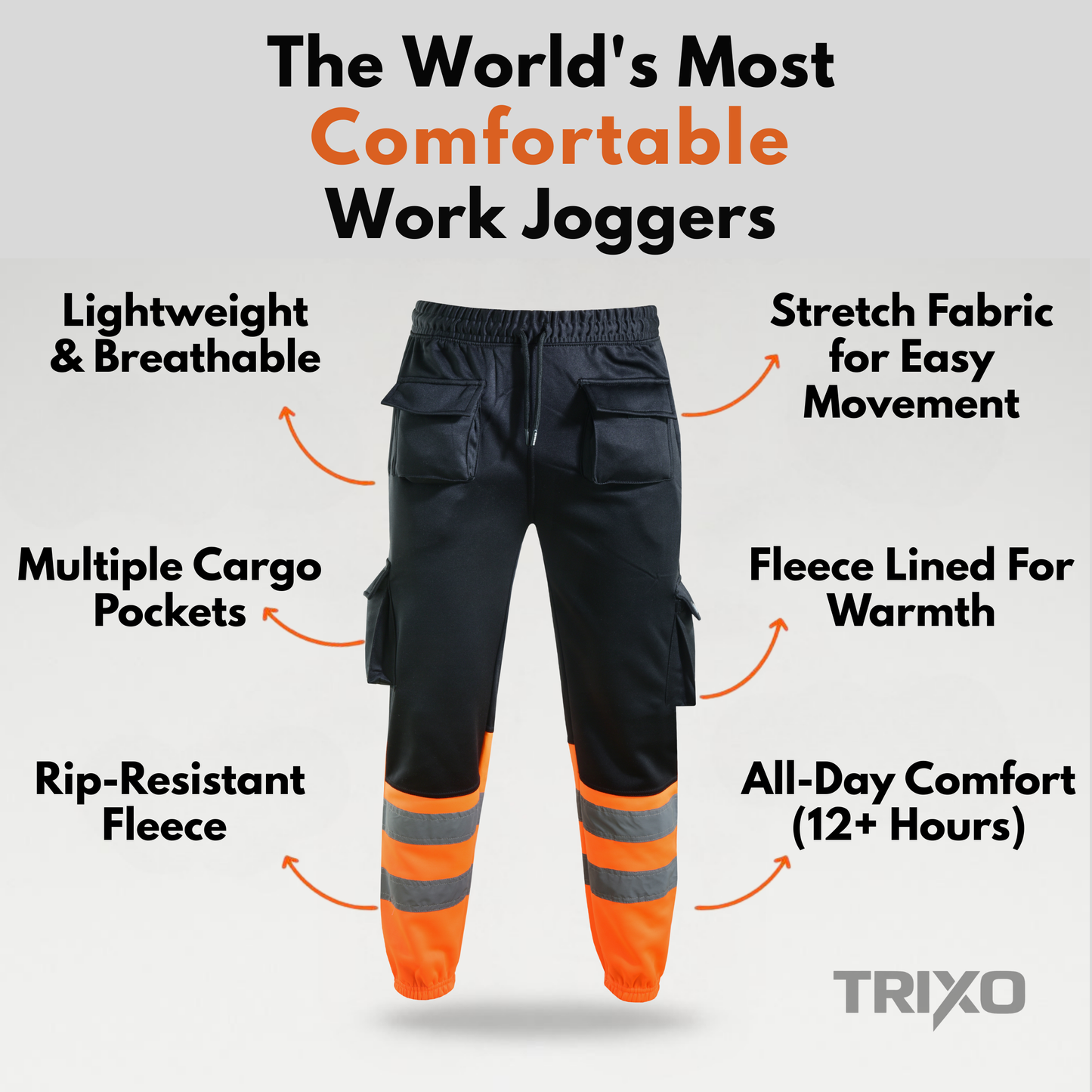 TRIXO™ Ultra-Stretch Regular Fit Work Cargo Joggers