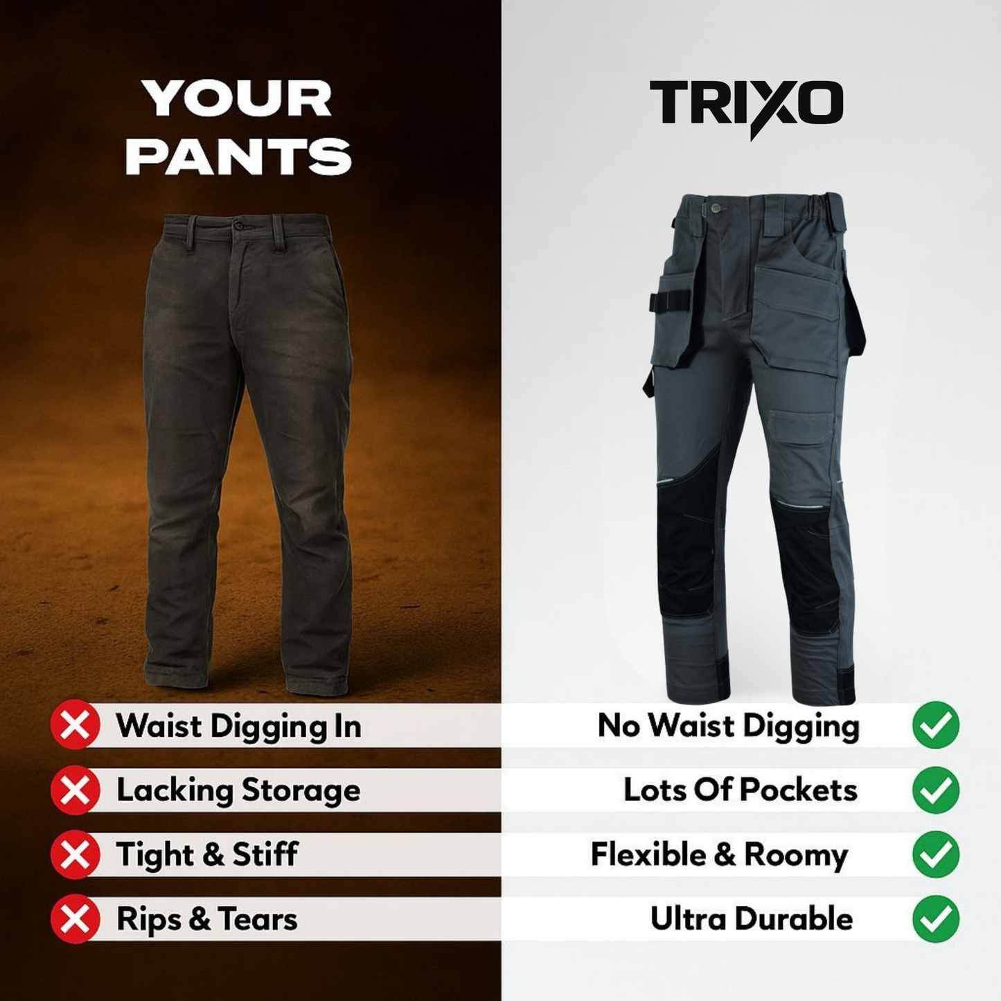 TRIXO™ Ultra-Stretch Pro Work Cargo Trousers