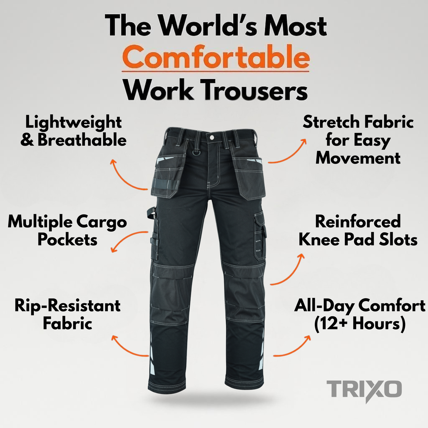 TRIXO™ Ultra-Stretch Pro Work Cargo Trousers
