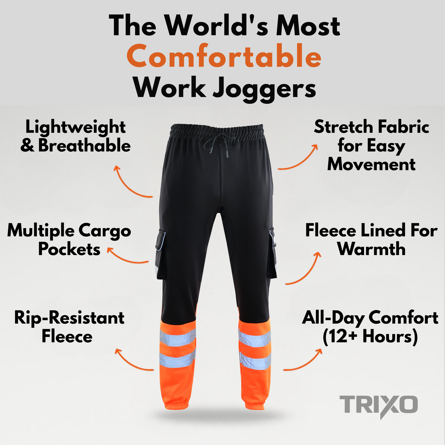 TRIXO™ Ultra-Stretch Regular Fit Work Cargo Joggers
