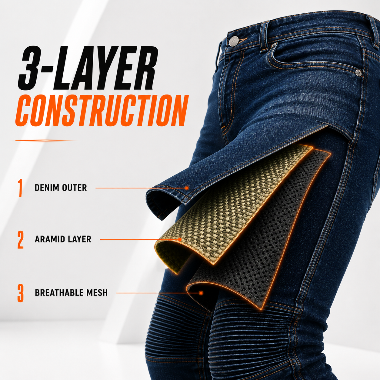 TRIXO™ Reinforced Comfort Riding Jeans