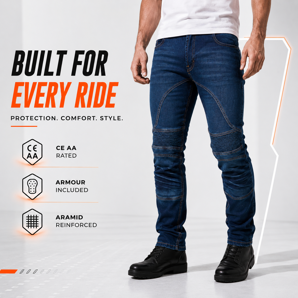 TRIXO™ Reinforced Comfort Riding Jeans