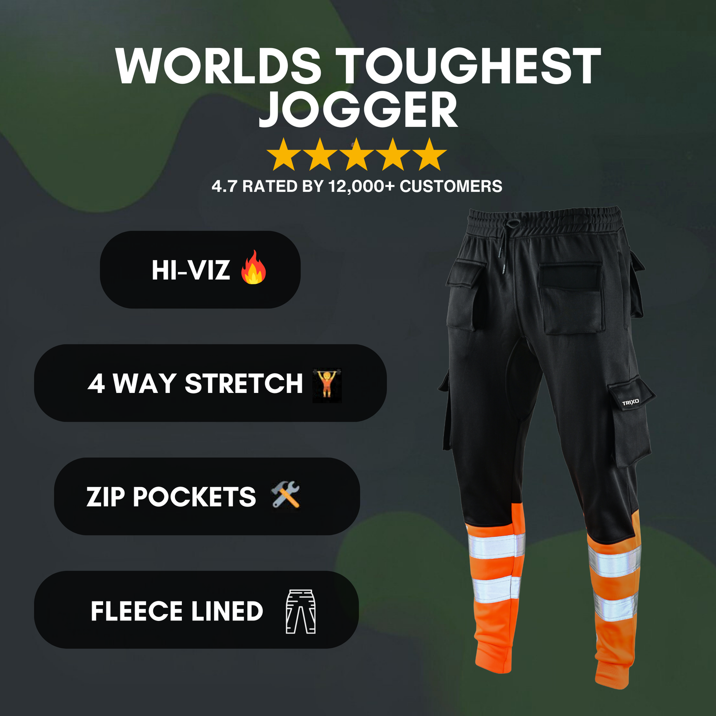TRIXO™ Ultra-Stretch Slim Fit Work Cargo Joggers