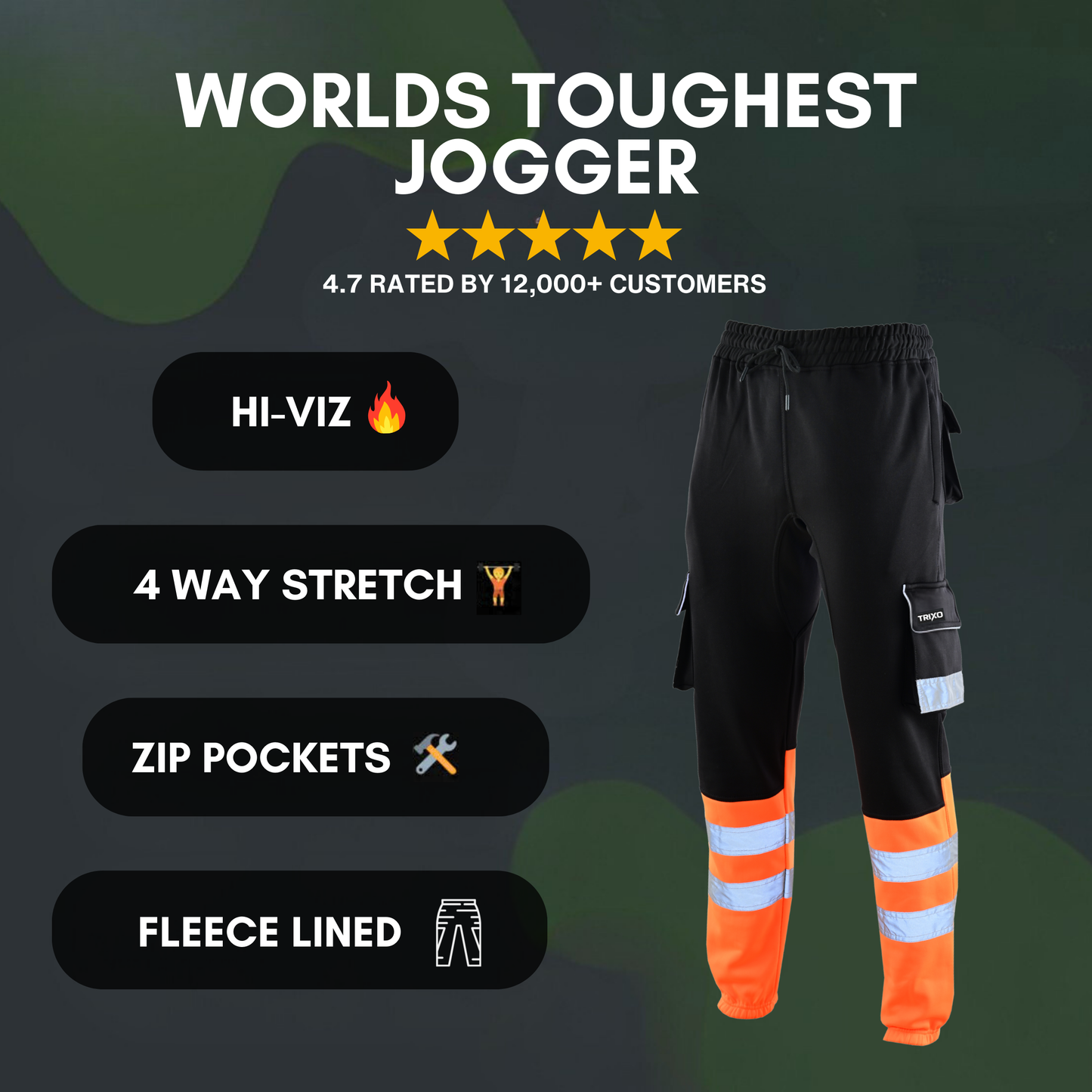 TRIXO™ Ultra-Stretch Regular Fit Work Cargo Joggers
