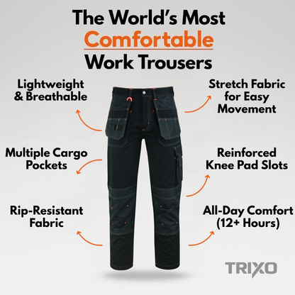 TRIXO™ Ultra-Stretch Pro Work Cargo Trousers
