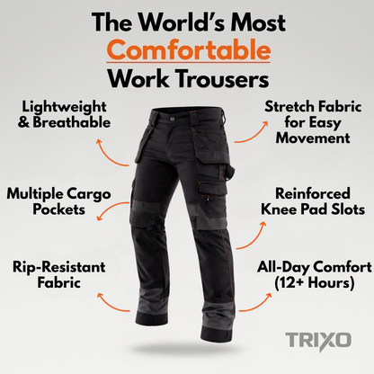 TRIXO™ Ultra-Stretch Pro Work Cargo Trousers