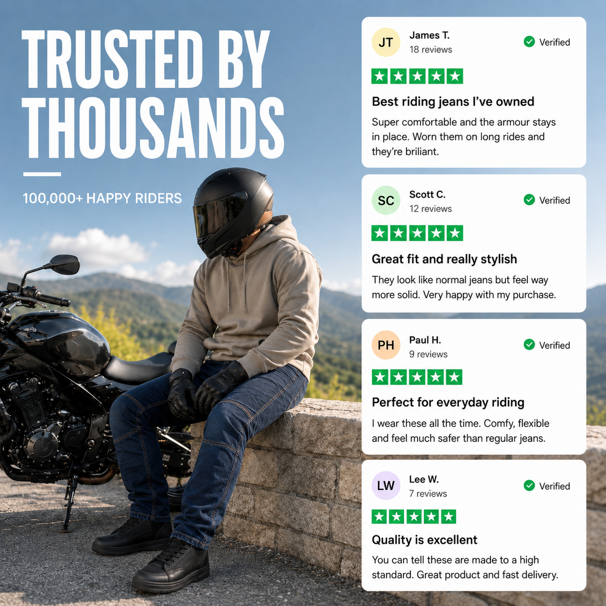 TRIXO™ All-Weather CE AA Motorcycle Jeans