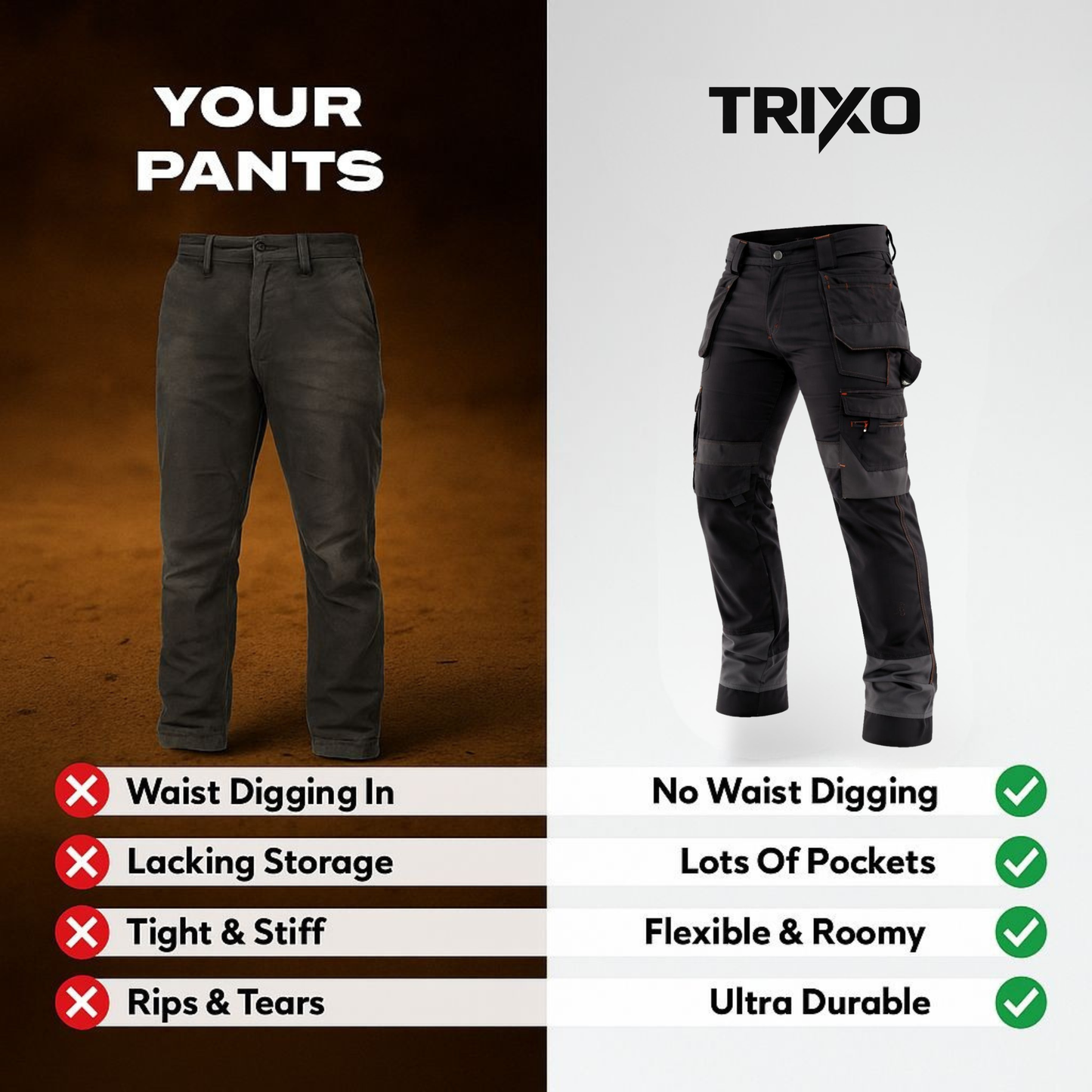 TRIXO™ Ultra-Stretch Pro Work Cargo Trousers