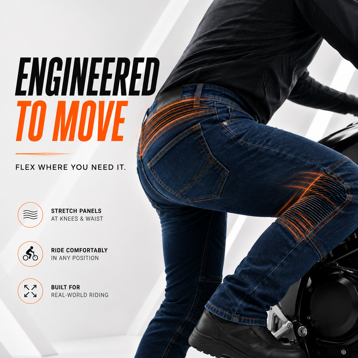 TRIXO™ Reinforced Comfort Riding Jeans