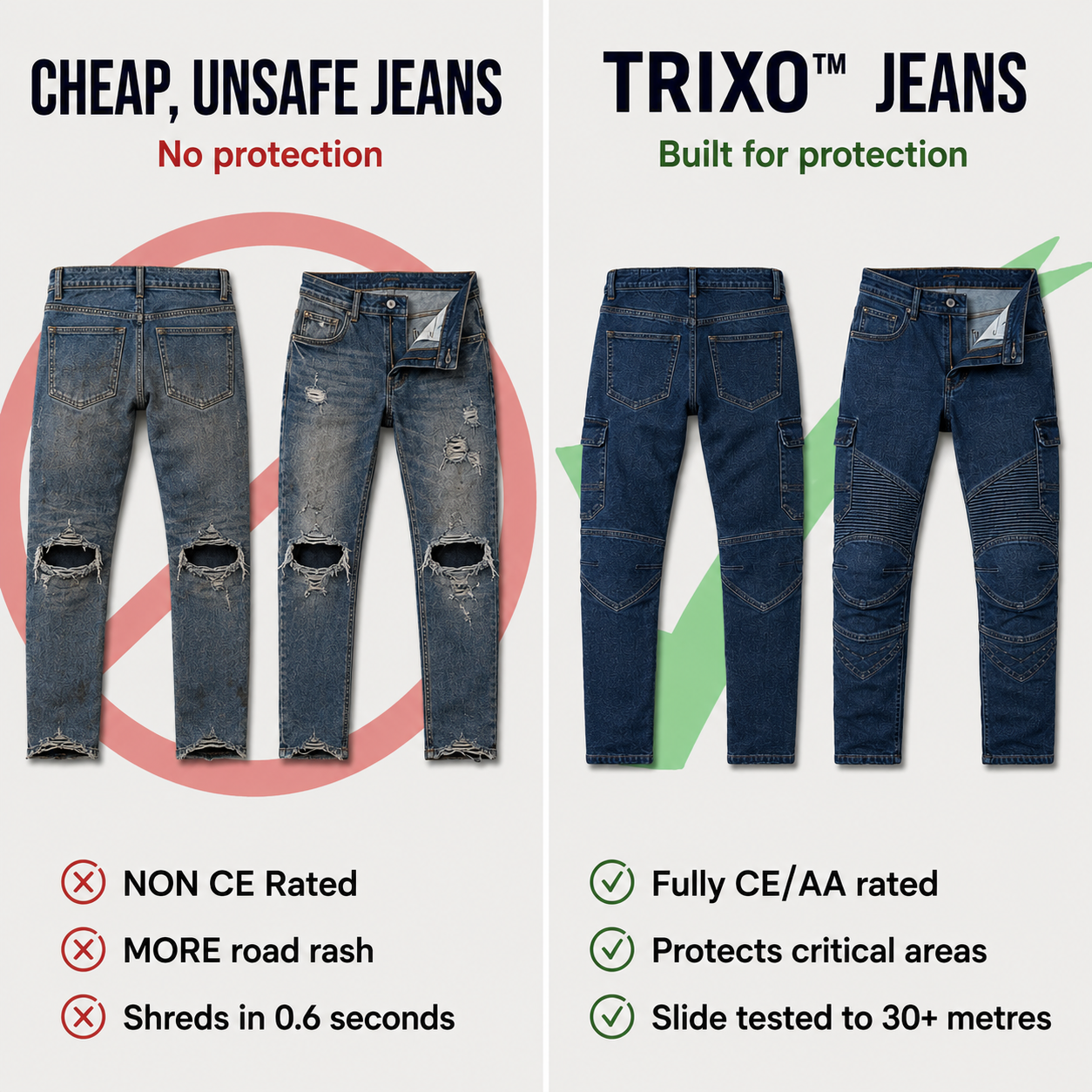TRIXO™ Ultra-Stretch Pro Reinforced Riding Jeans