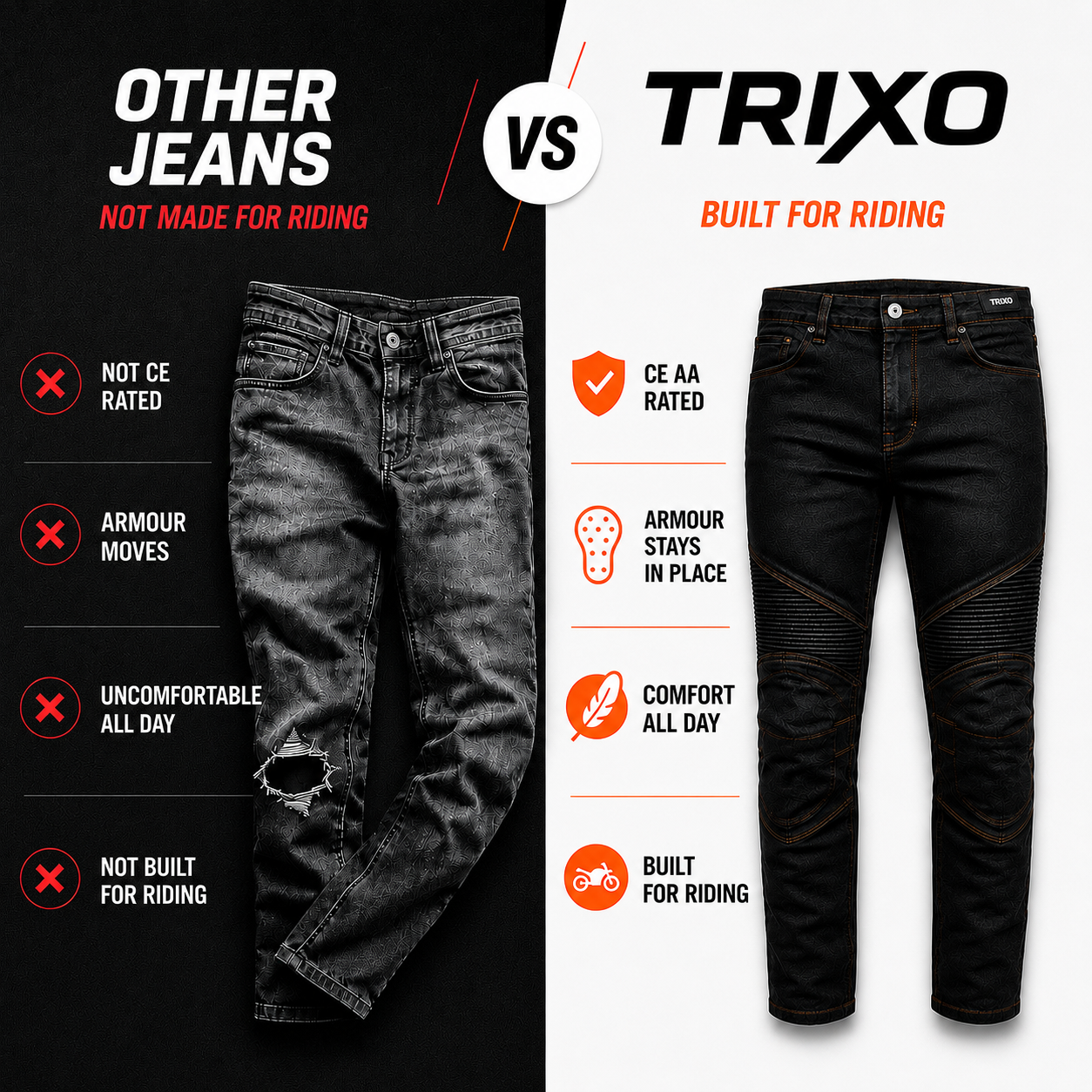TRIXO™ Ultra-Comfort Reinforced Riding Jeans